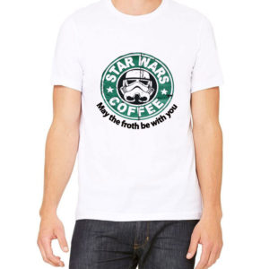 star wars coffee darth vader creative graphic t-shirt