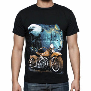 hd print t-shirt motorbike