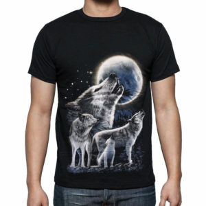 HD T-shirt Wolf Full Moon
